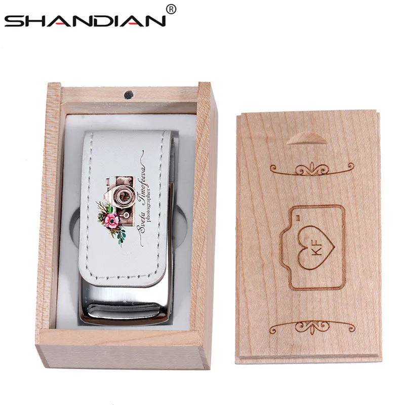 SHANDIAN Пользовательский логотип компании usb 2,0 флэш-накопитель 64 ГБ 32 ГБ 4 ГБ 8 ГБ 16 ГБ Флешка кожа Usb+ коробка(более 10 шт бесплатный логотип