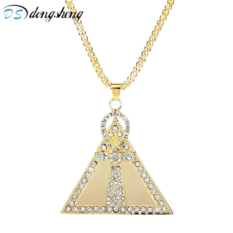 dongsheng Fashion Ancient Pyramid Ankh Egyptian Cross Pendant &amp Chain Necklace Men/Women Rhinestone Necklaces Jewelry-30 | Украшения и