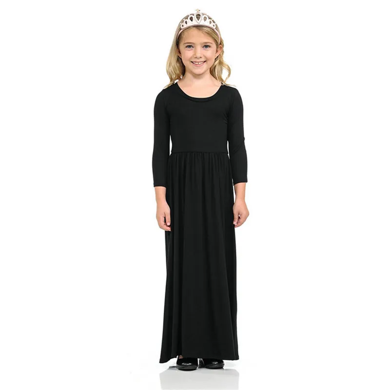 LILIGIRL/Новинка года; платья для мамы и дочки; длинное однотонное платье для мамы и дочки; Семейные комплекты; комплекты для девочек
