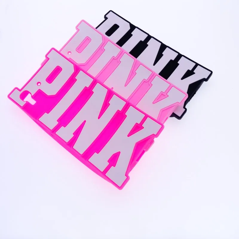 

Fashion Cute 3d PINK Letters Rose Red Colors Brand Designer Soft Silicone Cover Phone Case for Huawei 4A