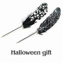 Halloweenpens для письма милые черные чернила ручка детей подарок Скелет школьные принадлежности