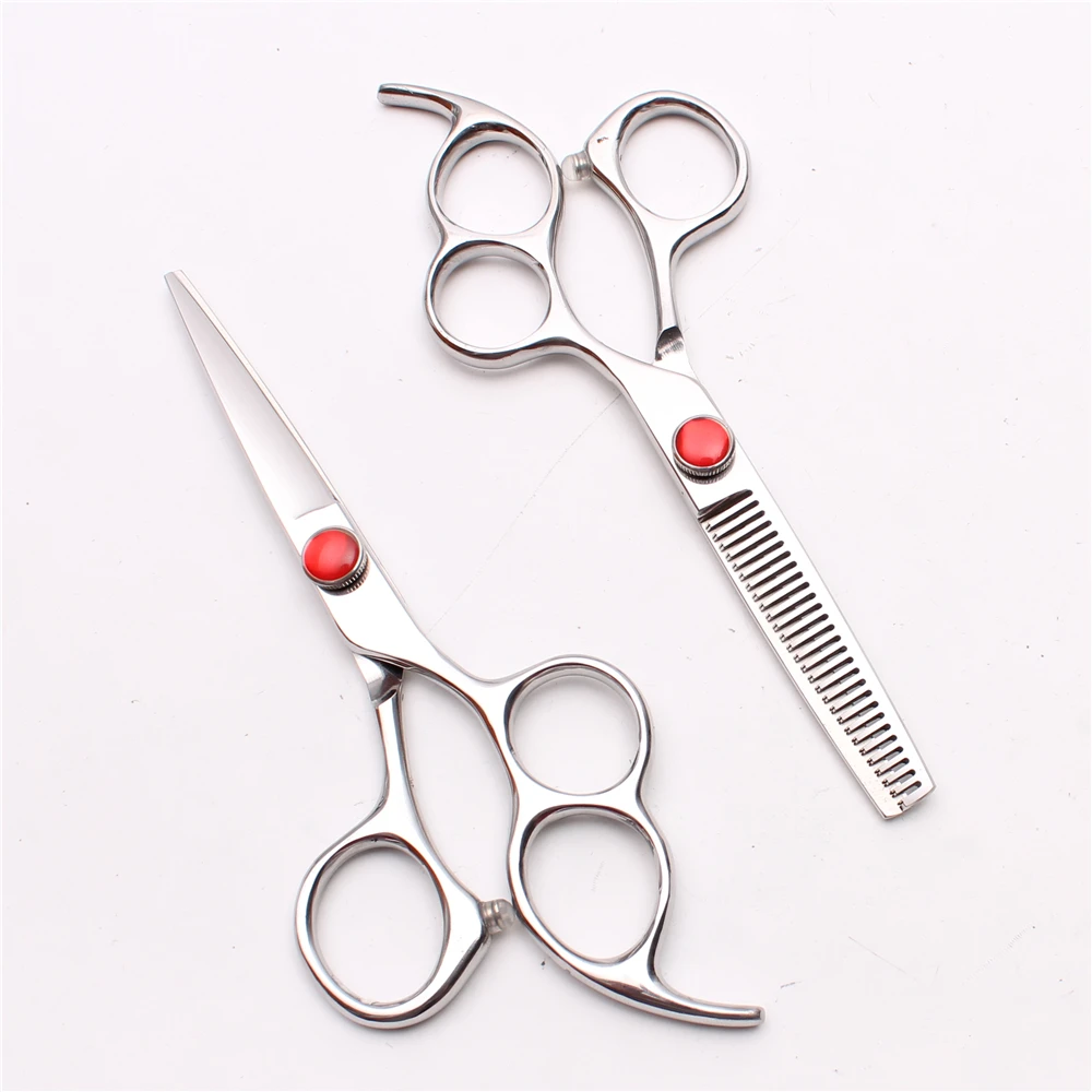 

5.5 inch 16cm JP 440C Customized Logo Professional Human Hair Hairdressing Cutting and Thinning Scissors Salon Styling