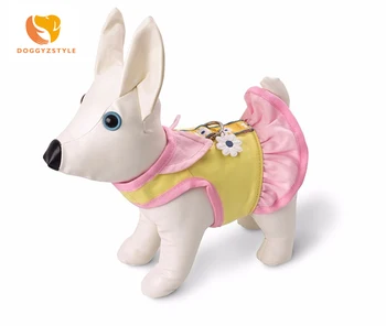 

DOGGYZSTYLE Dog Harness Vest Without Leash Fashion Puppy Pet Pink Jacket Cotton Clothes With FLOWER For Small Dogs Cat Chihuahua