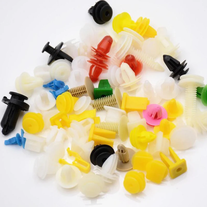 Tanie 500 sztuk uniwersalny mieszane samochodowe klipy mocujące zaciski mocujące zderzaki samochodu ustalający samochodów zapięcia nity na panel drzwi błotnik liniowy dla wszystkich samochodów