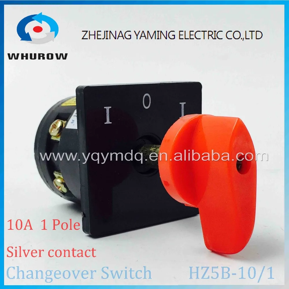 

Rotary switch 3 postion HZ5B-10/1TB Explosion-proof changeover cam switch 10A 1 pole 3KW red black high quality sliver contacts