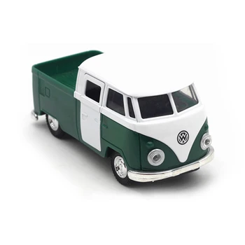 

Green simulation 1:32 sound and light music pull back retro van truck express car alloy model