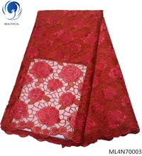 BEAUTIFICAL red french mesh laces fabric tulle french lace high quality fabrics 2019 designs net lace fabric ML4N700 BEAUTIFICAL red french mesh laces fabric tulle french lace high quality fabrics 2019 designs net lace fabric ML4N700