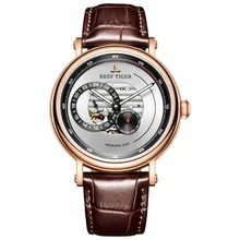 Reef Tiger/RT модные дизайнерские мужские часы класса люкс из розового золота Miyota автоматические часы противоударные водонепроницаемые часы Relogio RGA1617