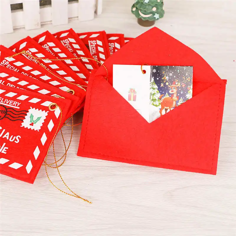 2019 Christmas Xmas Envelope Greeting Card Candy Bag Gift Ornament Santa Claus Letter #2o23 (8)
