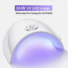 Лампы 36 Вт Сушилка для ногтей Светодиодная УФ-лампа для ногтей Гель-лак леча светильник с нижней 30 s/60/90 s таймер ЖК-дисплей Дисплей USB лампа для сушки ногтей