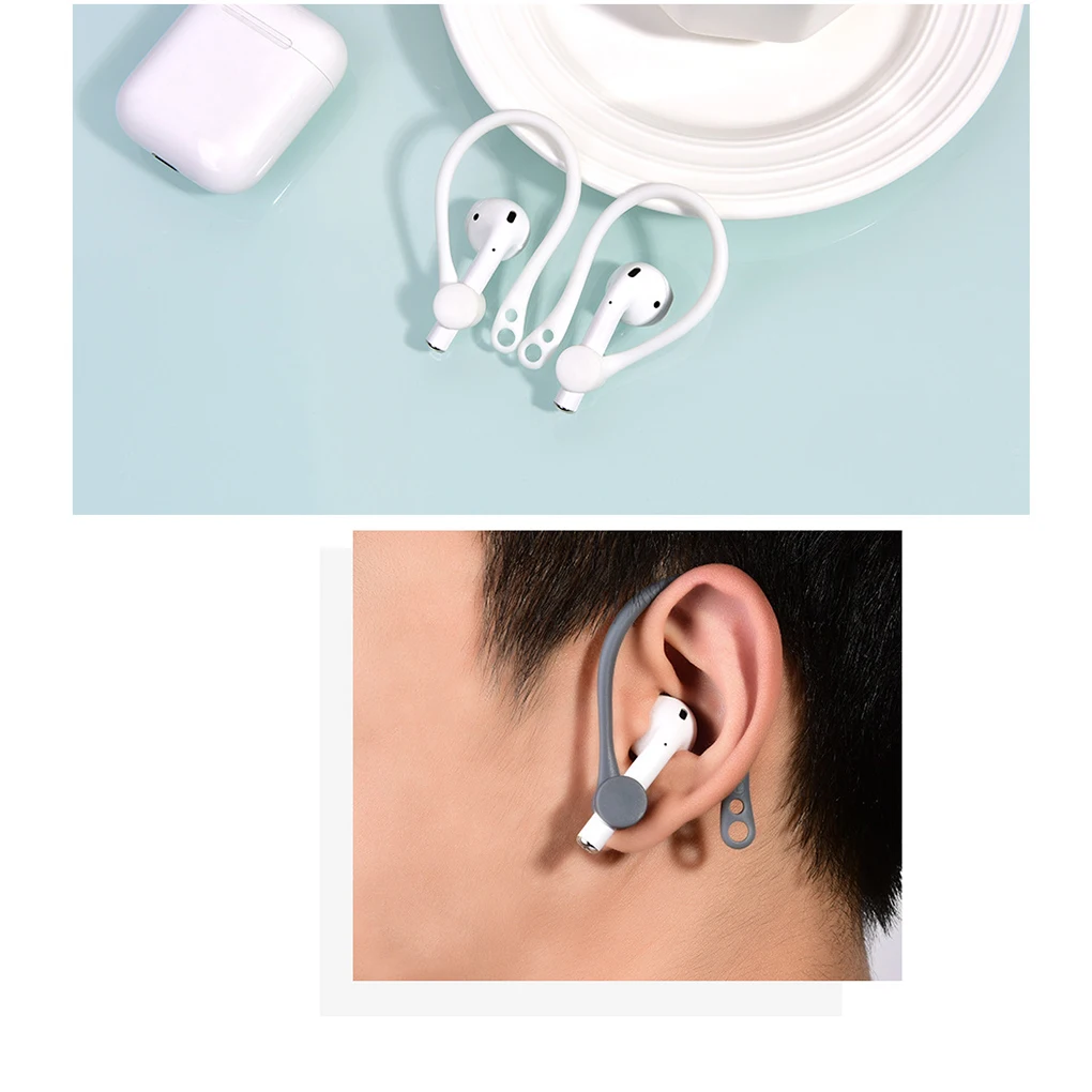 

New 1 Pair Bluetooth Earphone Wireless Earbuds Anti-lost Ear Hooks Replacement For AirPods Headphone