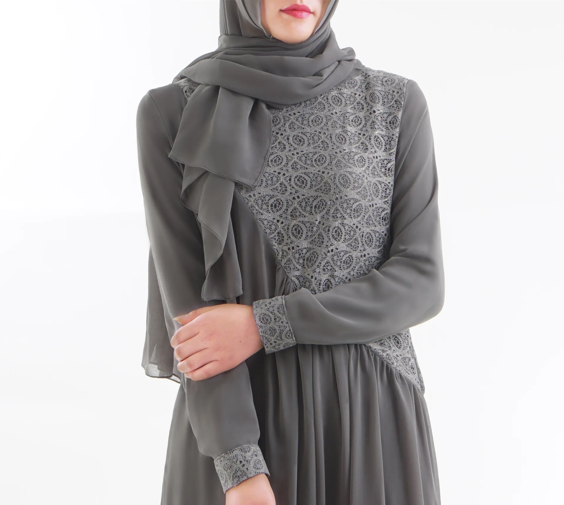 Женское мусульманское длинное платье для девочки кружево abaya Дубай Турецкая индейка Bangladesh Синий Черный Серый халат кимоно Jubah Кафтан Исламская одежда