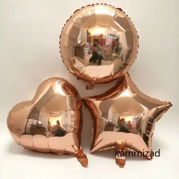 

18 "rose gold heart star round aluminum foil balloon birthday party decoration gradient rainbow aluminum foil balloon