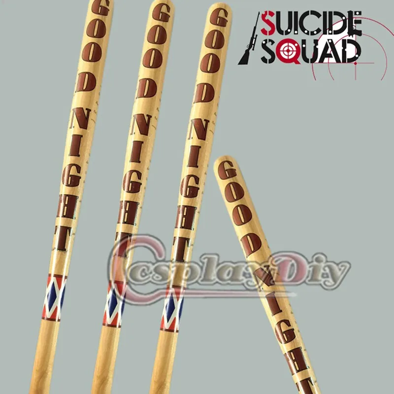 

Cosplaydiy Suicide Squad Quinn Wooden Baseball Bat Halloween Role Cosplay Prop 1pc 83cm