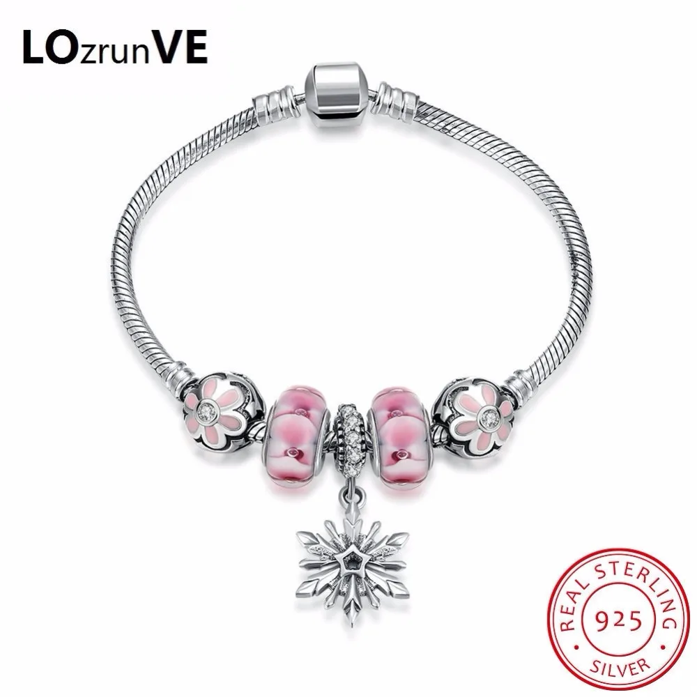 

LOZRUNVE Summer Collection Authentic 925 Sterling Silver Pink Dolphin Rose Charm Engagement Jewelry Wholesale