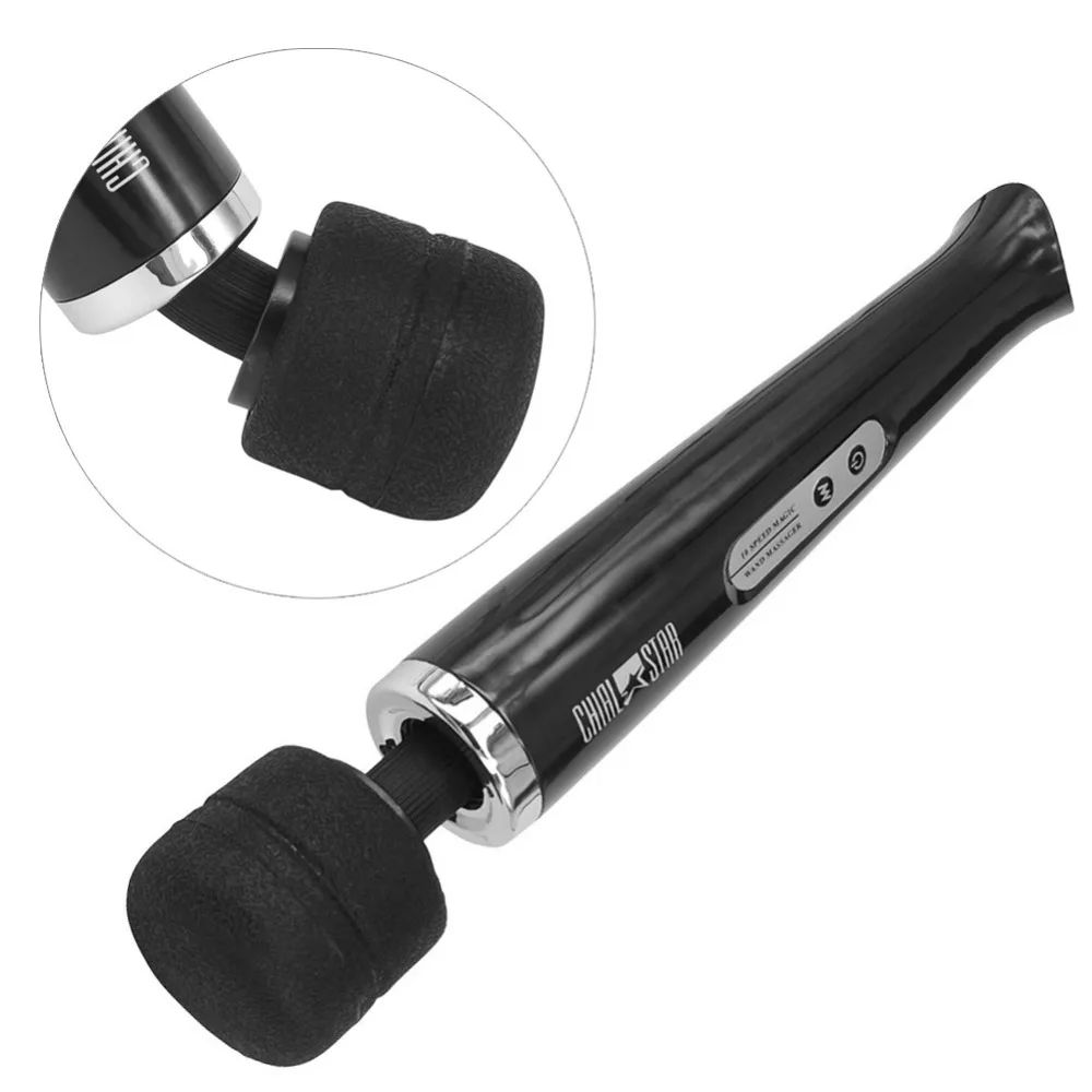  10 Speed Magic Wand Massager Silicone Head Powerful Vibrator G-spot AV Stick Full Body Massaging fo
