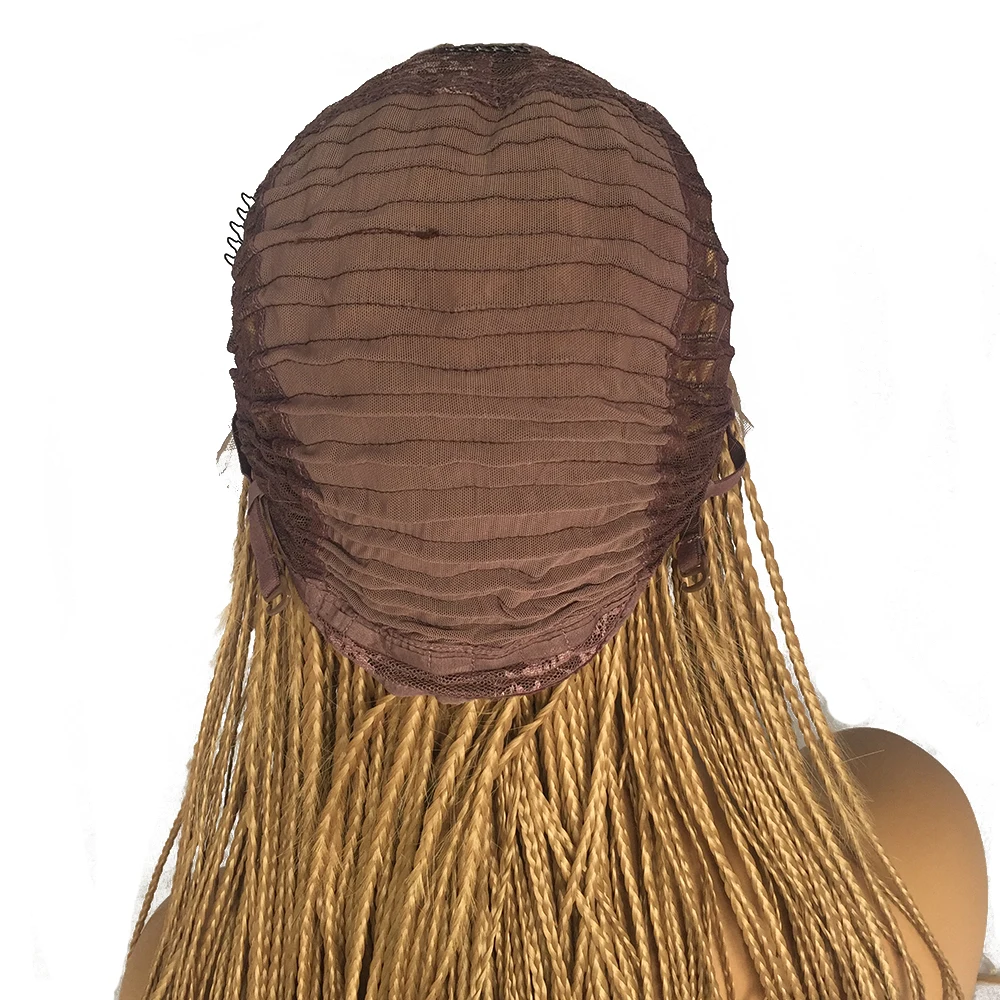 honey blonde braids Wig-9