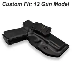 IWB тактическая кобура для пистолета Glock 19 17 25 26 27 28 22 23 31, 32, 33, 43 Внутри Скрытого Ношения пояс пистолет чехол с зажимом для крепления к поясному