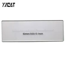 974.T микроскоп с одной осью микрометр DIV 0,1 мм X Линейка 50 мм лабораторные слайды Калибровочные слайды для микроскопа