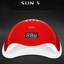 SUN5 48W Dual UV Lamp LED Nail Lamp 110V-240V LED Gel Polish Nail Dryer Curing Light 10s/30s/60s Timer LCD display Manicure tool 54w nail dryer dual uv led nail lamp gel polish curing light with bottom 30s 60s timer lcd display lamp for nails nail dryer