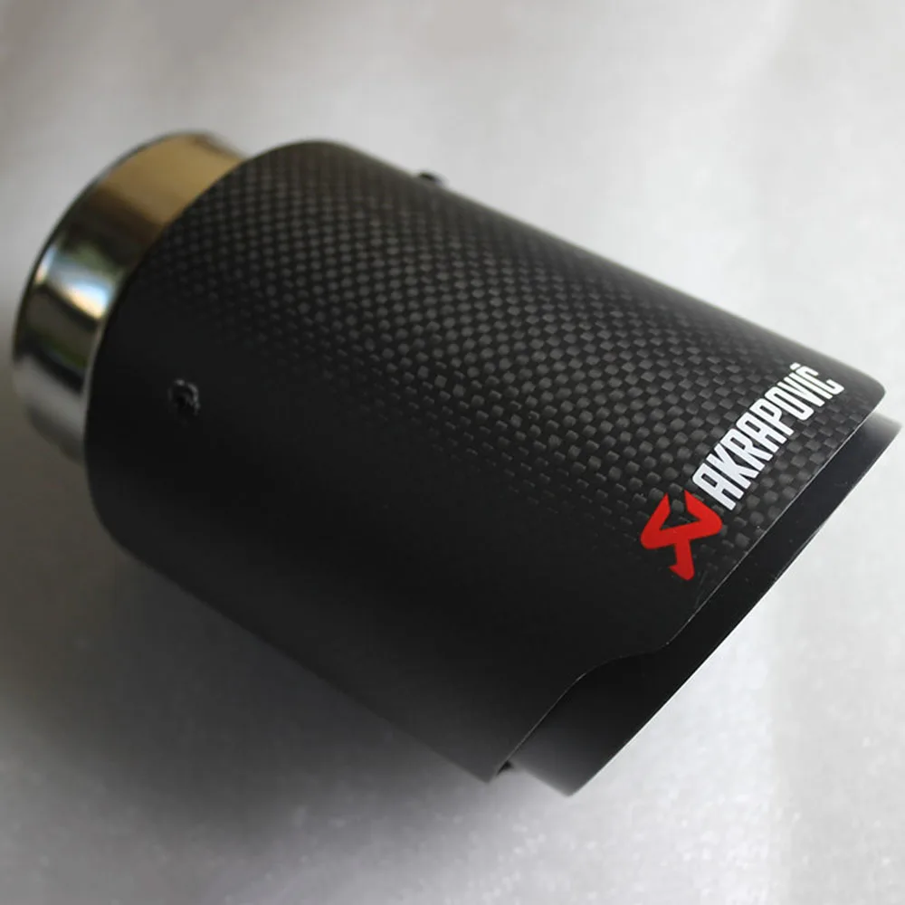 1pcs Inlet 66mm Outlet 89mm Akrapovic Carbon Fiber Exhaust Pipe