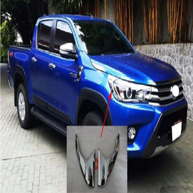 Аксессуары для Toyota hilux SR5 Налобные фонари хромированная декоративная отделка toyota