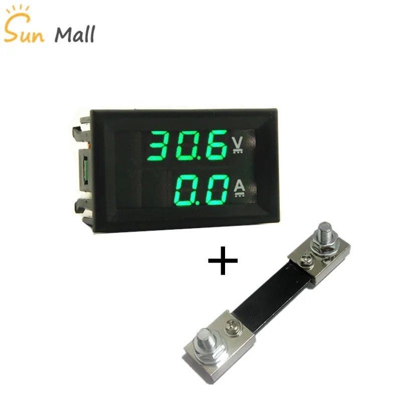 

DC 100V 100A Green Green Mini 0.28inch LED Digital Voltmeter Ammeter Volt Ampere Meter Amperemeter Voltage Indicator Tester