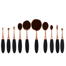 10pcs Pro Toothbrush Makeup Brush Oval Brush Set Multipurpose Makeup Brushes Set Super Nice Toothbrush Makeup Brush profissional