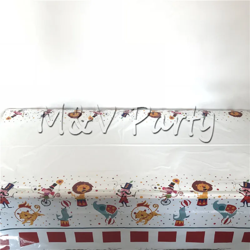 

Creative Circus Theme Disposable Plasitc Tablecloth Birthday Baby Shower Party Tablecloth Party Tableware Supplies Decorations