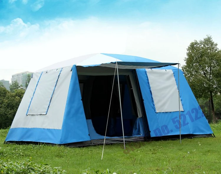 2 Bedroom 1 Living Room Uv 8 10 12 Person Luxury Family Party Base Anti Rain Hiking Travel Mountaineering Outdoor Camping Tent