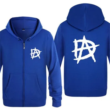 

Mens Hoodie DA LOGO Dean Ambrose Hoodies Men Fleece Long Sleeve Zipper Jacket Coat Sweatshirt Hip Hop Streetwear Tracksuit