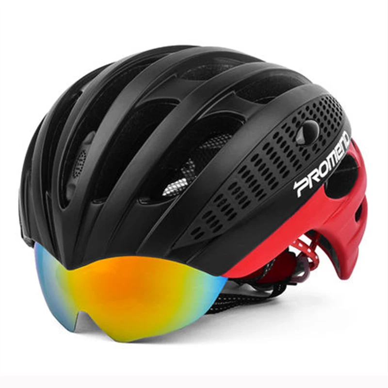 MTB шлем велосипедный с очками 3 линзы 27 вентиляционных отверстий Casco Ciclismo дорожный