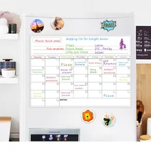 Магнитный холодильник сухой стирающийся календарь A3 Магнитный Еженедельный для холодильника список продуктов холодильник магнитные наклейки на доску