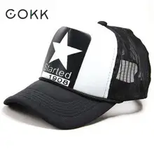 COKK, летняя бейсбольная кепка для женщин и мужчин, унисекс, сетчатая Кепка, мультяшная звезда, Snapback, кепка, Bone, мужская, регулируемая бейсболка, кепка