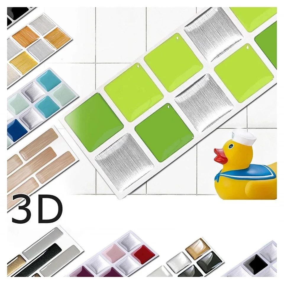 Vividtiles 6 листьев украшения дома DIY Виниловая Наклейка 3D оболочка и квадратная