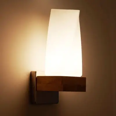 

The vase lamp modern bedside lamp simple creative LED wood wooden bedroom living room corridors with Gaestgiveriet Hotel wall
