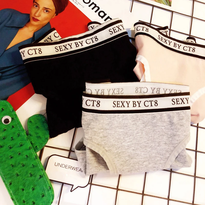 

SP&CITY Sporty Style Letter Patterned Cotton Women Underwear Fashion Sexy Phisical Panties Ladies Soft Seamless Briefs Lingerie