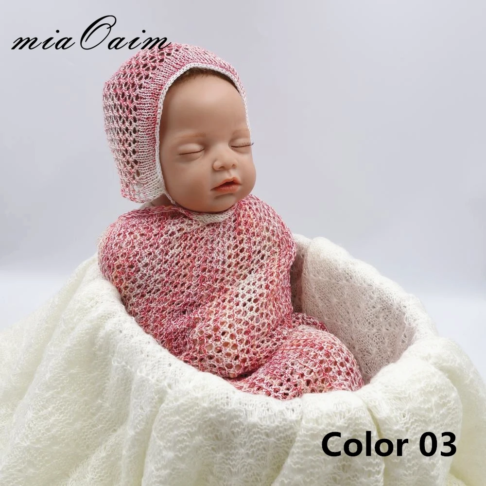 Stretch Newborn Boy Girl Baby Photography Props Wrap Yarn Cloth Blanket WT