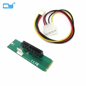 

10PCS PCI-E pci-express PCI Express PCI-E 4X Female x4 to NGFF M.2 M Key Male Adapter Converter Card with Power Cable