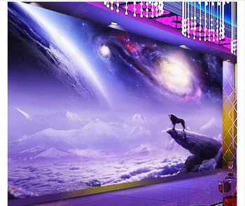 

Custom 3d mural Wall paper HD Milky Way Star Sky KTV living room Background wall photo wallpaper decoration painting