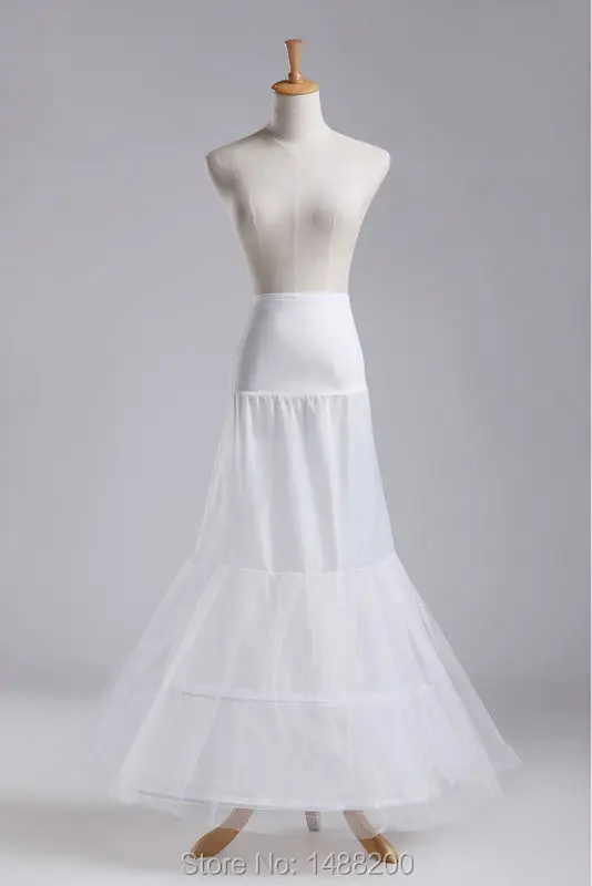 

Actual Image 2015 Mermaid Wedding White 2 Hoop Petticoat Accessories Vestido de Noivas Wedding Skirt Petticoat for Wedding Dress