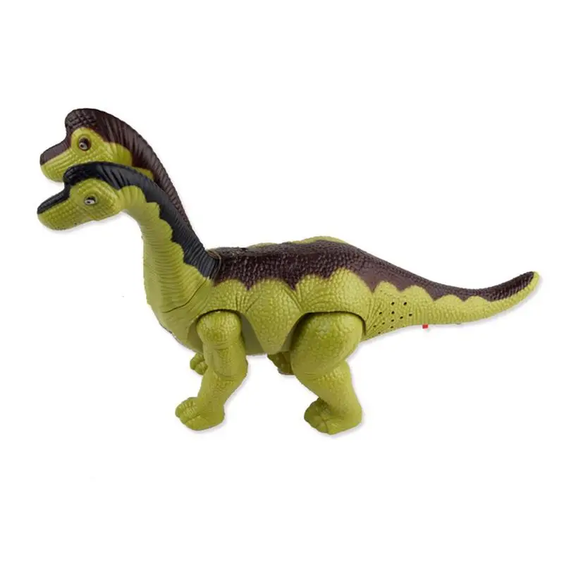 1 шт. моделирование двуглавый динозавр модель электрического освещения игрушка со звуком без батареи (случайный цвет)