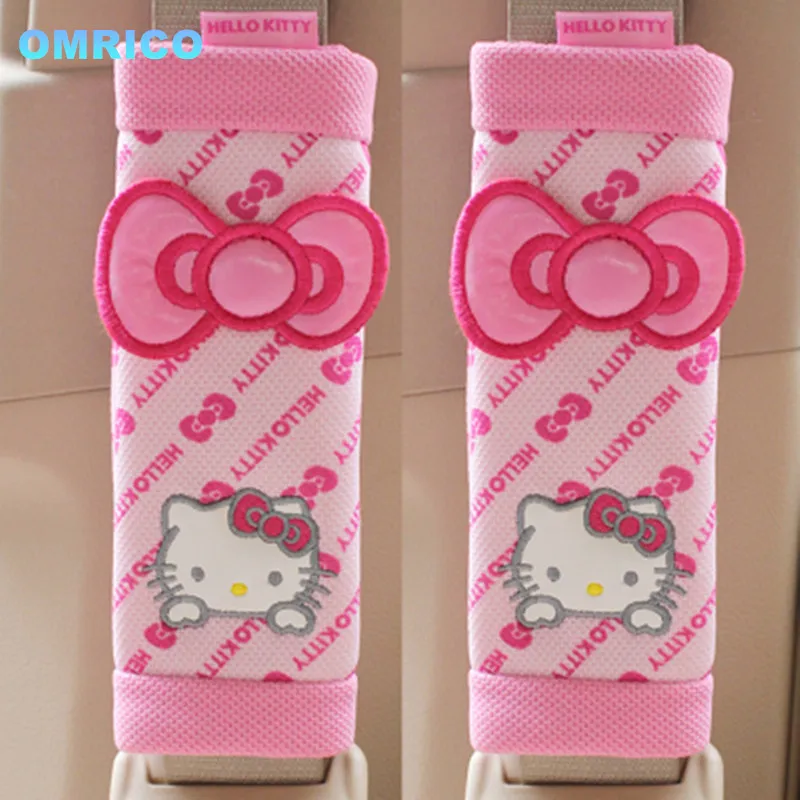 Hello kitty Car Accessories 2Pcs 1Pair Comfortable Car Safety Seat Belt