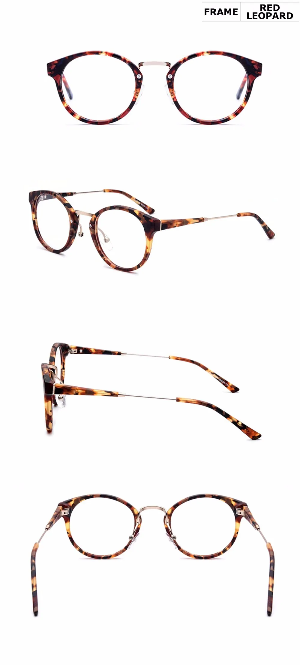 Чашма бренд Высокое качество оправы Сделано в Шэньчжэне круглый винтажный узор оптические очки ацетат очки по рецепту