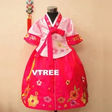 Разноцветное детское платье принцессы в Корейском стиле; Одежда для девочек; традиционные костюмы для танцев; ганбок; сценическое представление