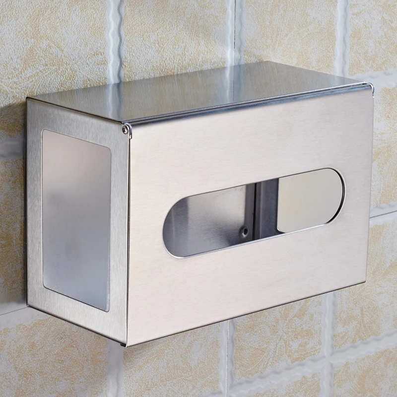 IWJOO Office Storage Tissue Box Bathroom Stainless Steel Paper Towel Holder Wall Mount Toilet Multipurpose Toilet Paper Holder IWJOO Office Storage Tissue Box Bathroom Stainless Steel Paper Towel Holder Wall Mount Toilet Multipurpose Toilet Paper Holder