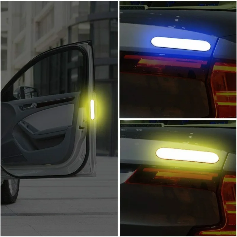 

2019 Hot Selling 2PCS Vehicle Door Sticker Decal Self Adhesive Warning Tape Safety Mark Car Accessories Reflective Strips