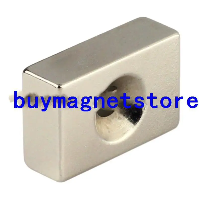 

1 Big Strong Block Magnet 30 x 20 x 10 mm Hole 5 mm Rare Earth Neodymium N35