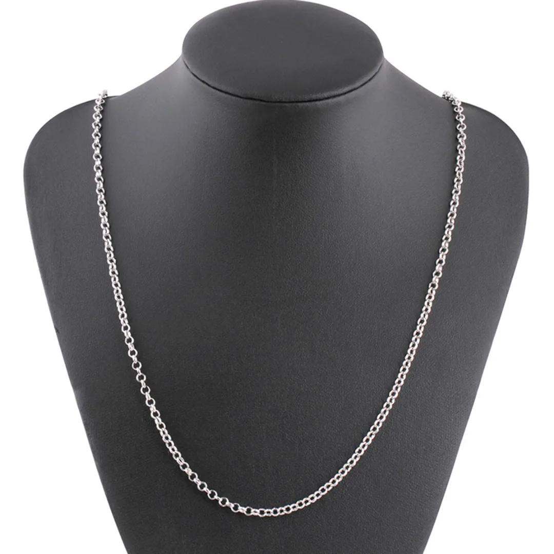 Men's Hiphop Chain Fashion DIY Jewelry Accessories Chic 60cm Long Silver/Gold Color  Box Chain Necklace Bijoux Femme