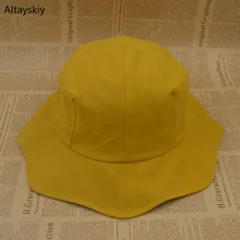 Шляпы-ведерки Женские однотонные летние складные затененные от солнца Рыбацкая шляпа Harajuku корейский стиль Универсальные милые Простые Модные женские s шикарные